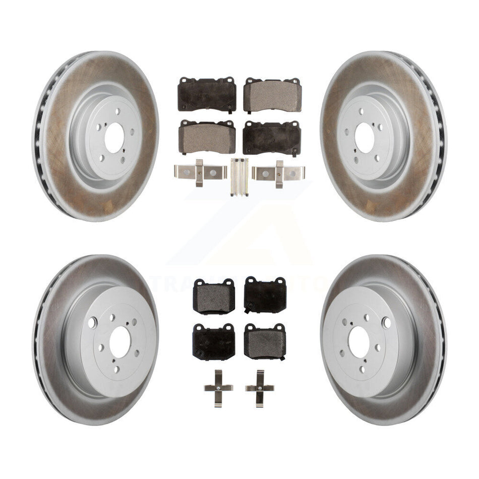 Front Rear Coated Disc Brake Rotors And Semi-Metallic Pads Kit For Subaru BRZ Toyota 86 KGF-103180