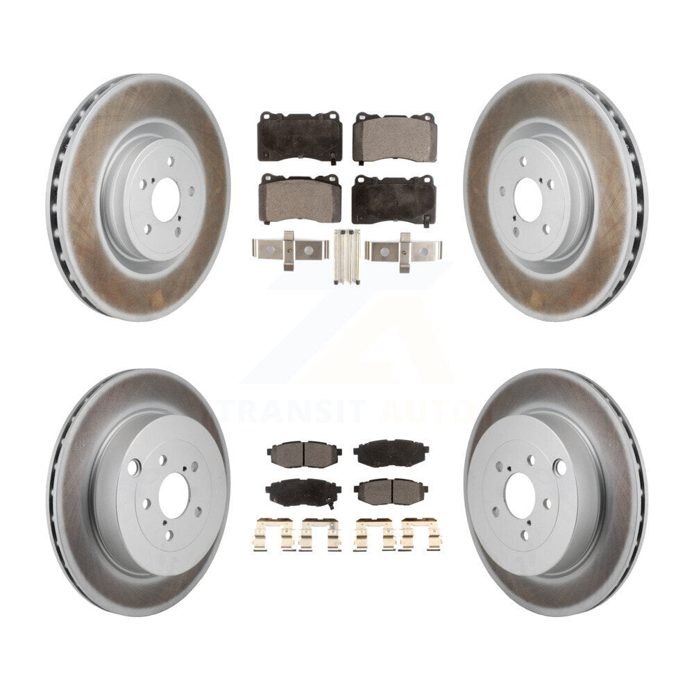 Front Rear Coat Brake Rotors Semi-Metallic Pad Kit For Subaru BRZ Base With Brembo Brakes KGF-103181