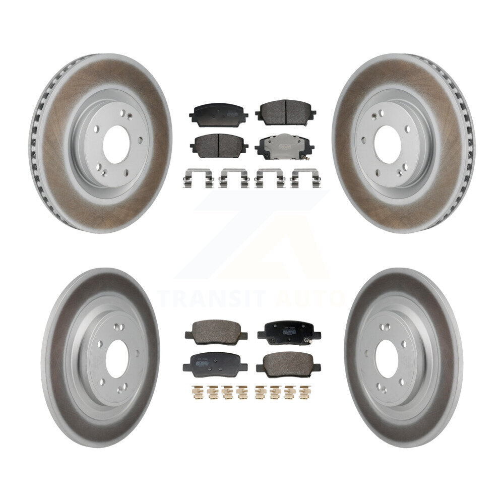 Front Rear Coat Disc Brake Rotor Semi-Metallic Pad Kit For Hyundai Santa Cruz Kia Sorento KGF-103191