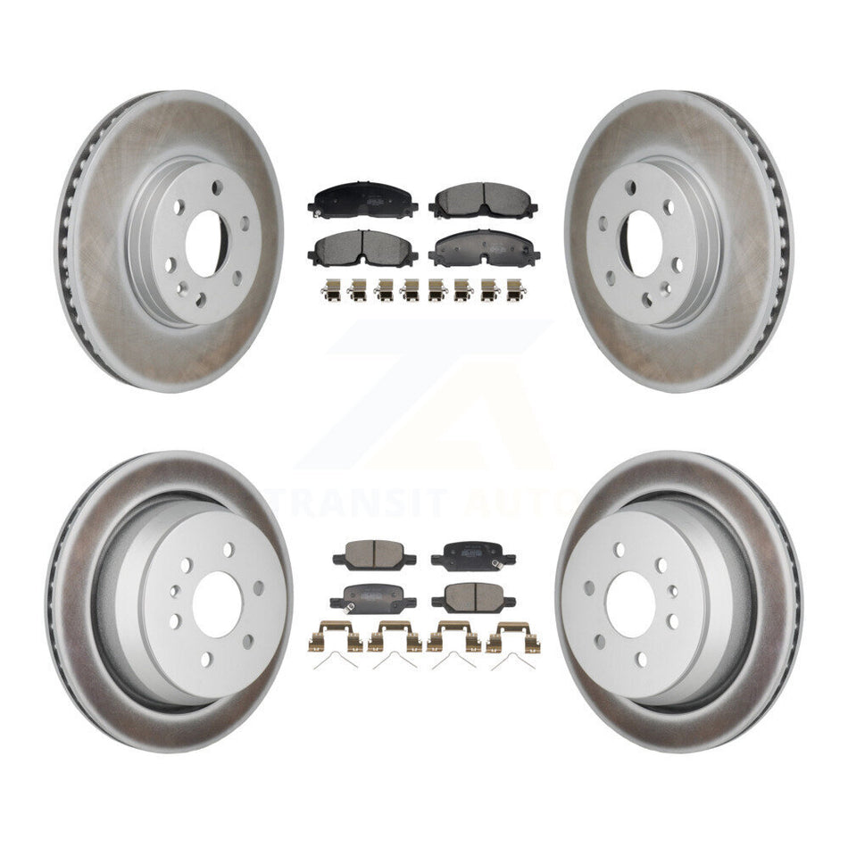 Front Rear Coat Disc Brake Rotors Semi-Metallic Pad Kit For Chevrolet Colorado GMC Canyon KGF-103193