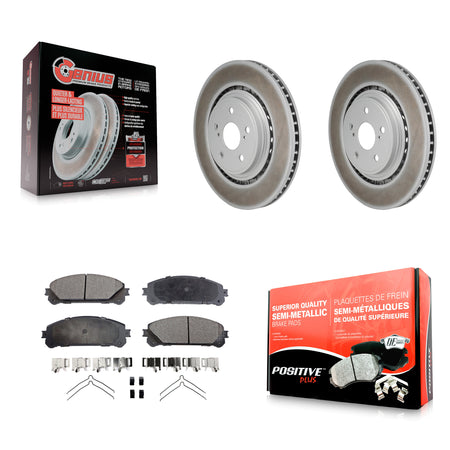 Front Coated Disc Brake Rotors And Semi-Metallic Pads Kit For 2020-2022 Toyota Highlander KGF-103218