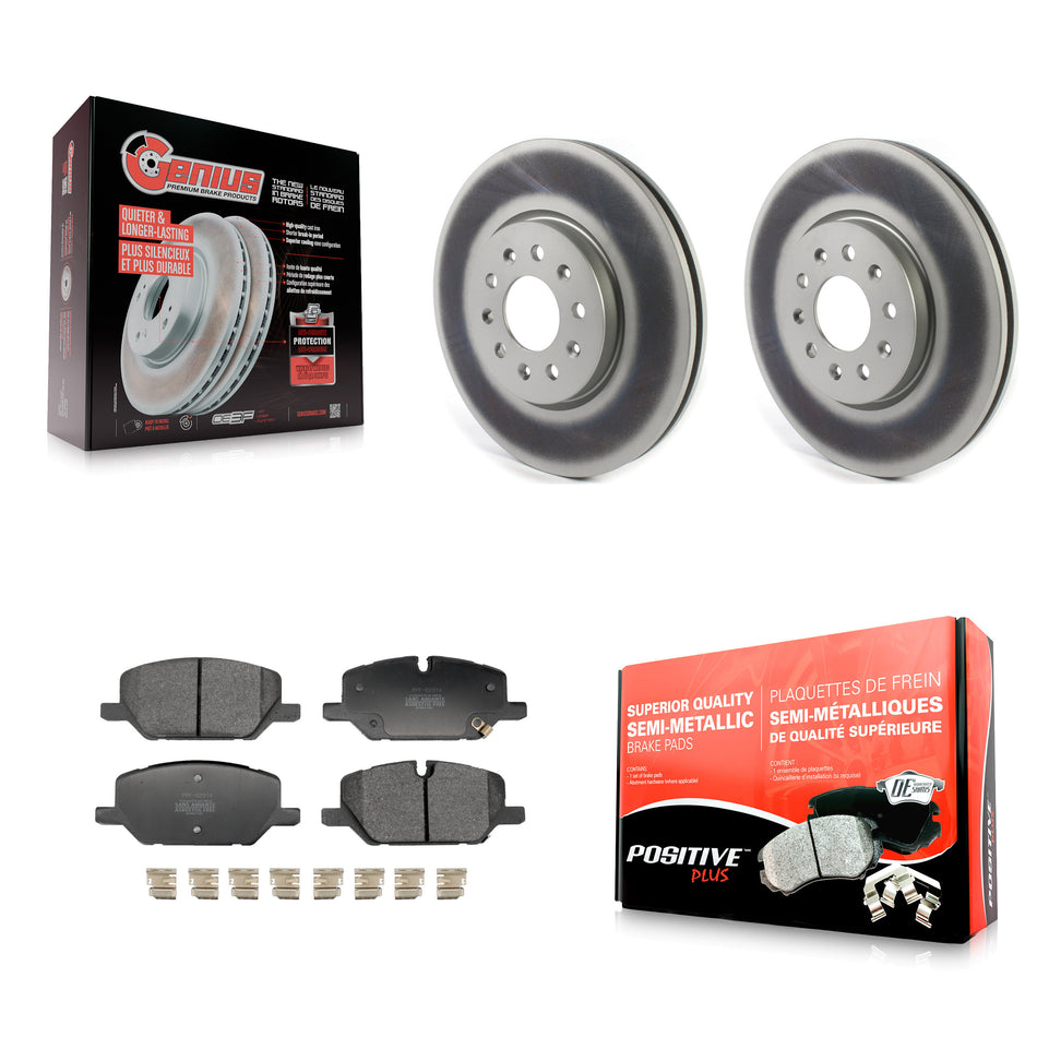 Front Coated Disc Brake Rotor And Semi-Metallic Pad Kit For Chevrolet Equinox GMC Terrain KGF-103240
