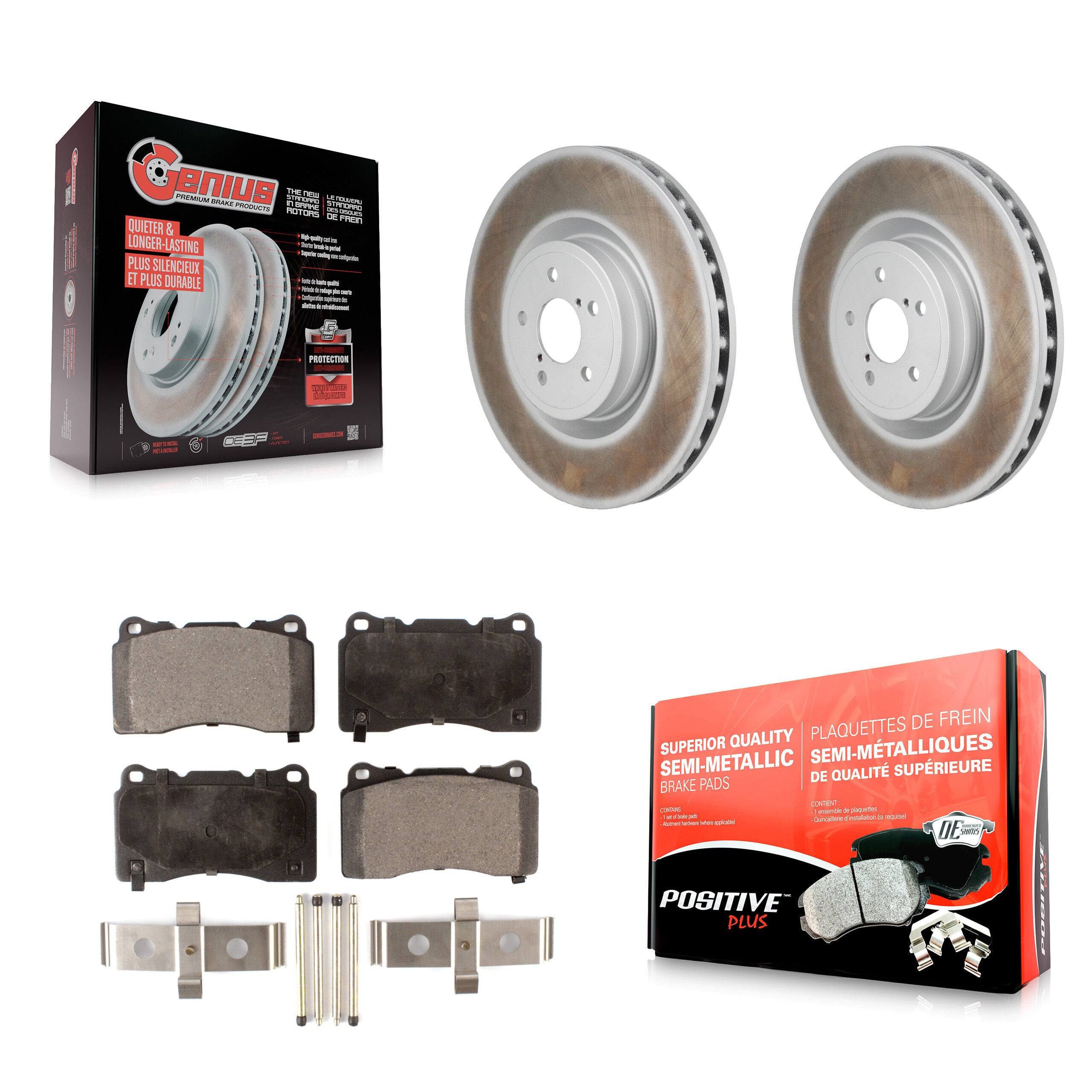 Front Coated Disc Brake Rotors And Semi-Metallic Pad Kit For Subaru BRZ Impreza Toyota 86 KGF-103254