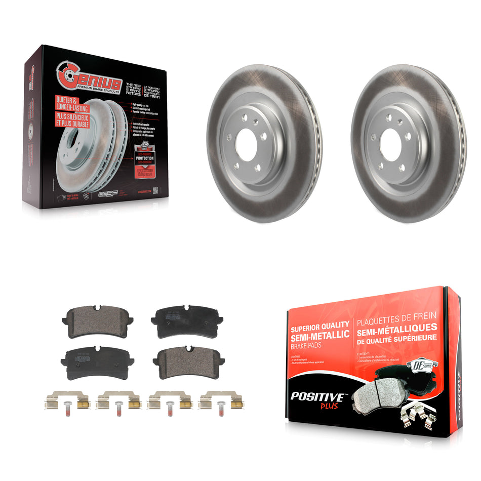 Rear Coated Disc Brake Rotors And Semi-Metallic Pads Kit For Audi A7 Quattro KGF-103290