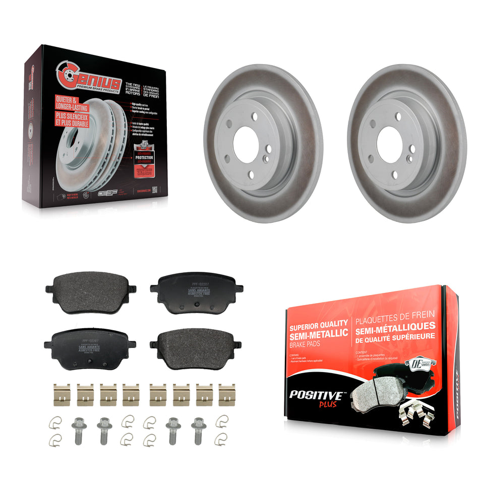 Rear Coated Disc Brake Rotors And Semi-Metallic Pads Kit For Mercedes-Benz A220 CLA250 KGF-103299
