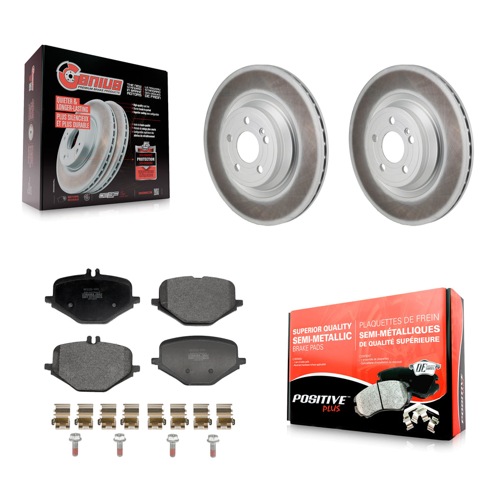 Rear Coated Disc Brake Rotors And Semi-Metallic Pads Kit For Mercedes-Benz GLE63 AMG S KGF-103302