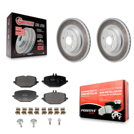 Rear Coat Brake Rotors Semi-Metallic Pad Kit For Mercedes-Benz GLE450 GLE350 GLS450 GLE53 KGF-103303