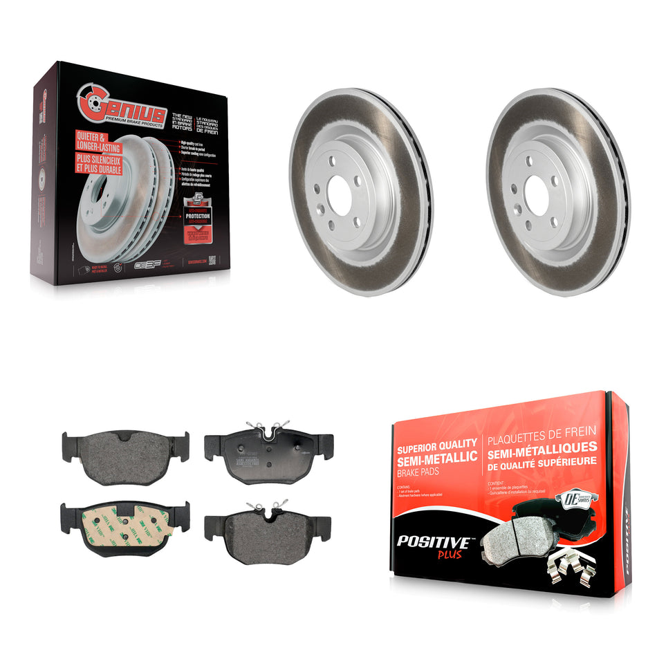 Rear Coated Disc Brake Rotors And Semi-Metallic Pads Kit For Jaguar F-Pace KGF-103309
