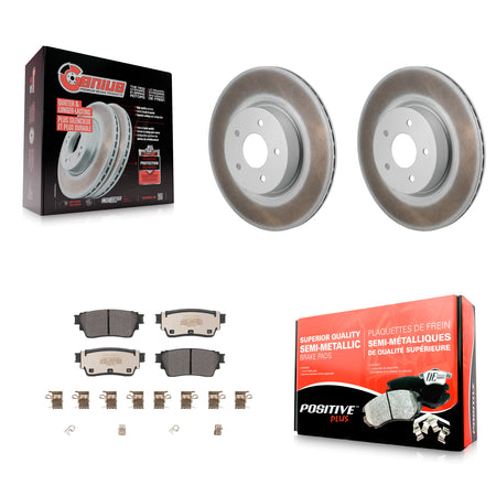 Rear Coated Brake Rotors Semi-Metallic Pad Kit For Mitsubishi Outlander Nissan Pathfinder KGF-103327