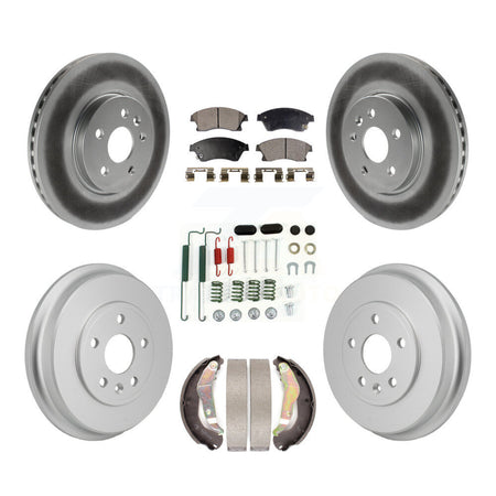 Front Rear Coat Brake Rotor Semi-Metallic Pad Drum Kit (7Pc) For 13-14 Chevrolet Sonic RS KGF-103333