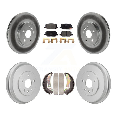 Front Rear Coated Disc Brake Rotors Semi-Metallic Pads And Drum Kit For Chevrolet Trax KGF-103338