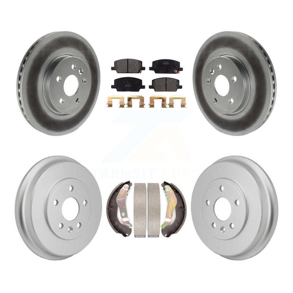 Front Rear Coated Disc Brake Rotors Semi-Metallic Pads And Drum Kit For Chevrolet Trax KGF-103338