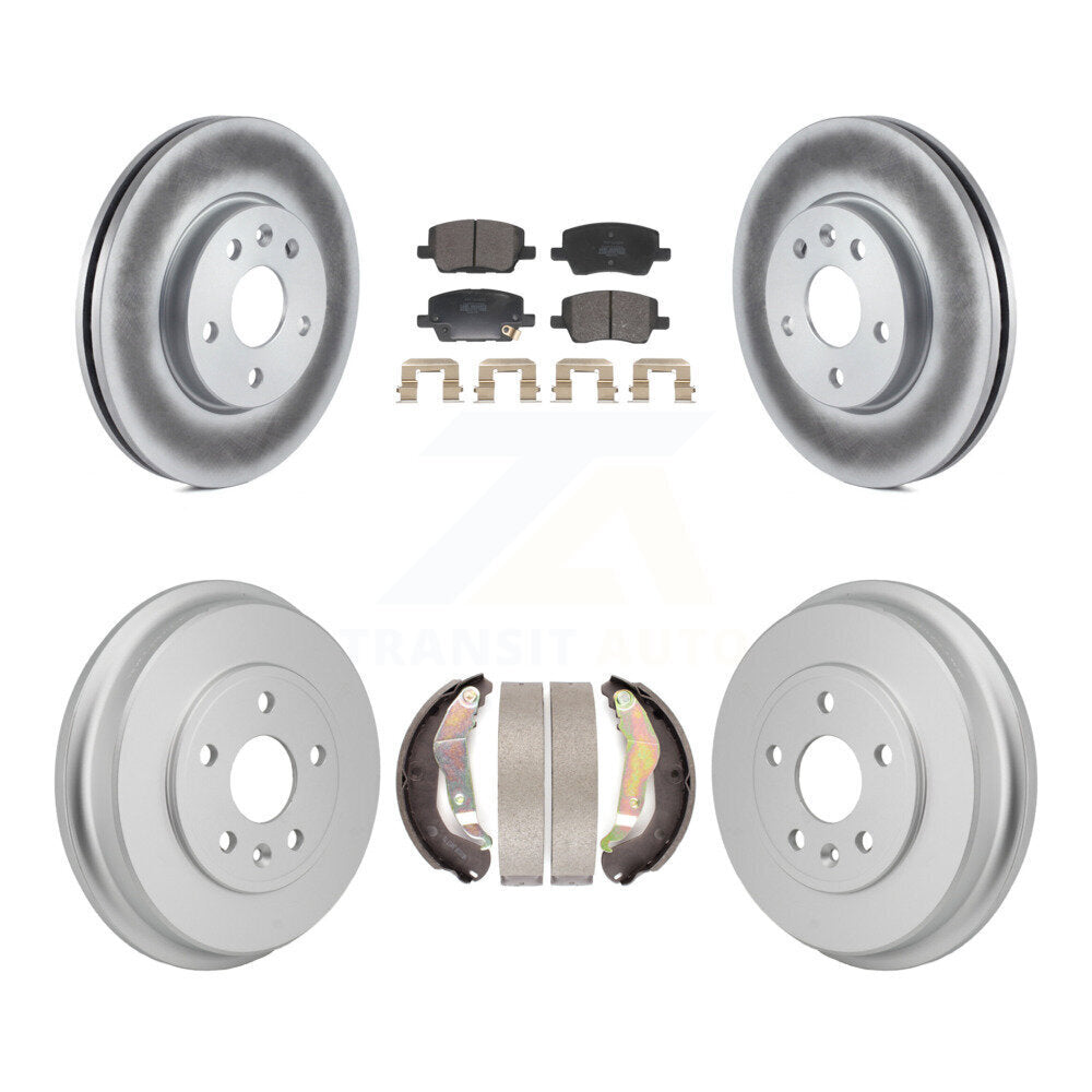 Front Rear Coat Disc Brake Rotor Semi-Metallic Pad Drum Kit For 2018-2020 Chevrolet Sonic KGF-103343
