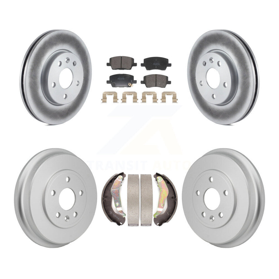 Front Rear Coat Disc Brake Rotor Semi-Metallic Pad Drum Kit For 2018-2020 Chevrolet Sonic KGF-103343
