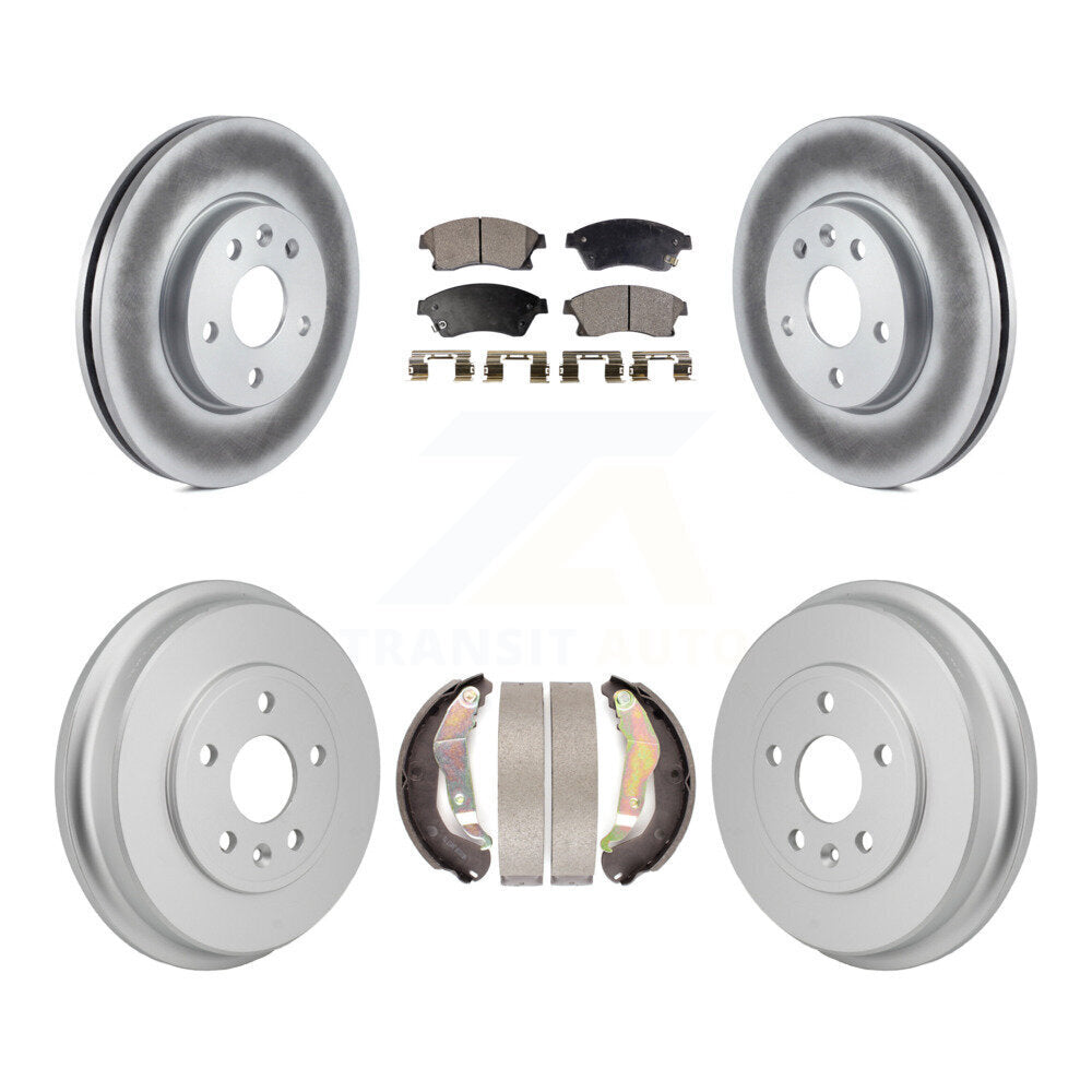 Front Rear Coated Disc Brake Rotors Semi-Metallic Pads And Drum Kit For Chevrolet Sonic KGF-103344