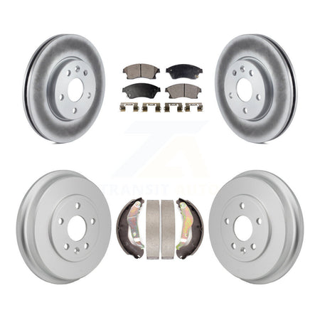 Front Rear Coated Disc Brake Rotors Semi-Metallic Pads And Drum Kit For Chevrolet Sonic KGF-103344