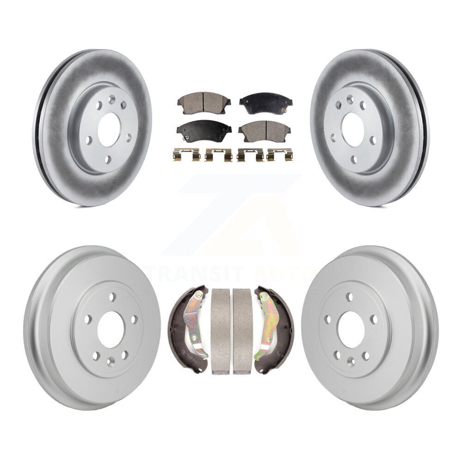 Front Rear Coated Disc Brake Rotors Semi-Metallic Pads And Drum Kit For Chevrolet Sonic KGF-103344