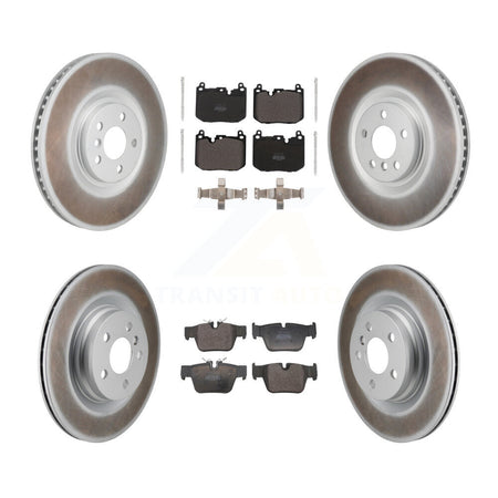 Front Rear Coated Brake Rotors Semi-Metallic Pad Kit (6Pc) For BMW X2 Mini Cooper Clubman KGF-103362