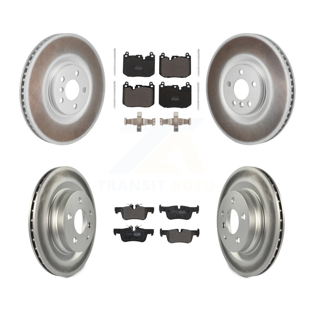 Front Rear Coated Disc Brake Rotor Semi-Metallic Pad Kit (6Pc) For Mini Cooper Countryman KGF-103363