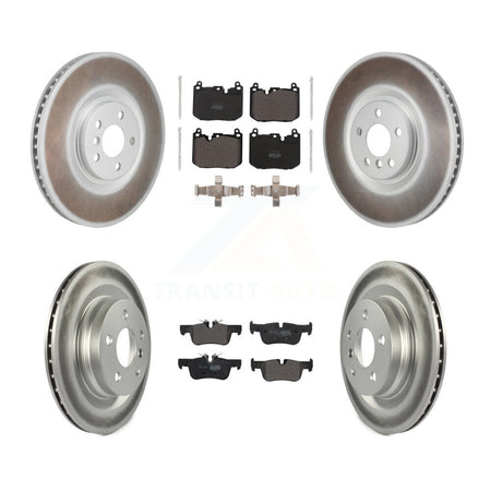 Front Rear Coated Disc Brake Rotor Semi-Metallic Pad Kit (6Pc) For Mini Cooper Countryman KGF-103363