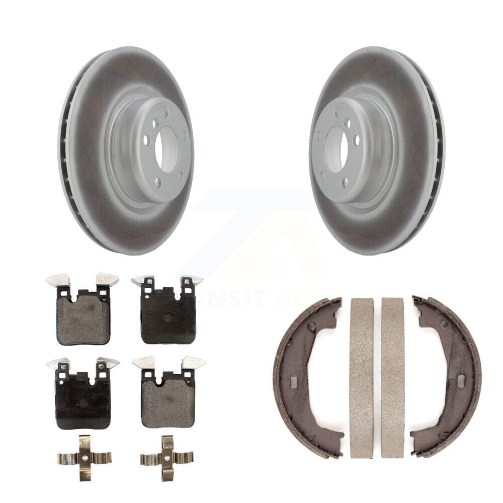 Rear Disc Coated Rotors Semi-Metallic Pads And Parking Shoes Kit For BMW 230i xDrive 228i KGF-103378