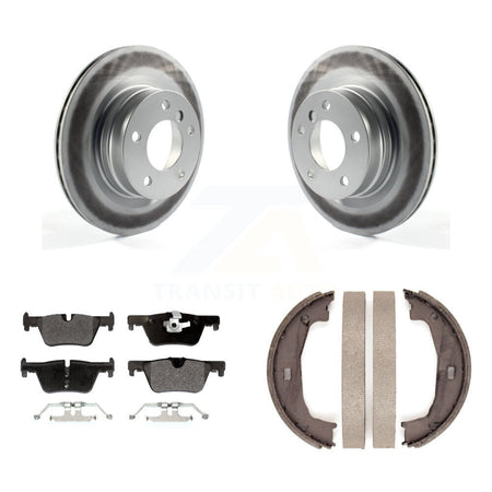 Rear Disc Coated Rotors Semi-Metallic Pads And Parking Shoes Kit For BMW 230i xDrive 228i KGF-103383