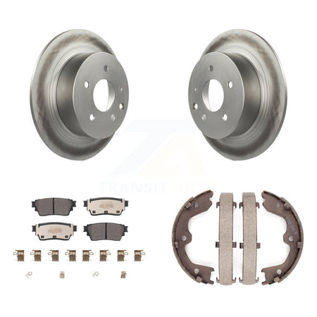 Rear Disc Coated Rotors Semi-Metallic Pads & Parking Shoes Kit For 2019 Nissan Altima AWD KGF-103456