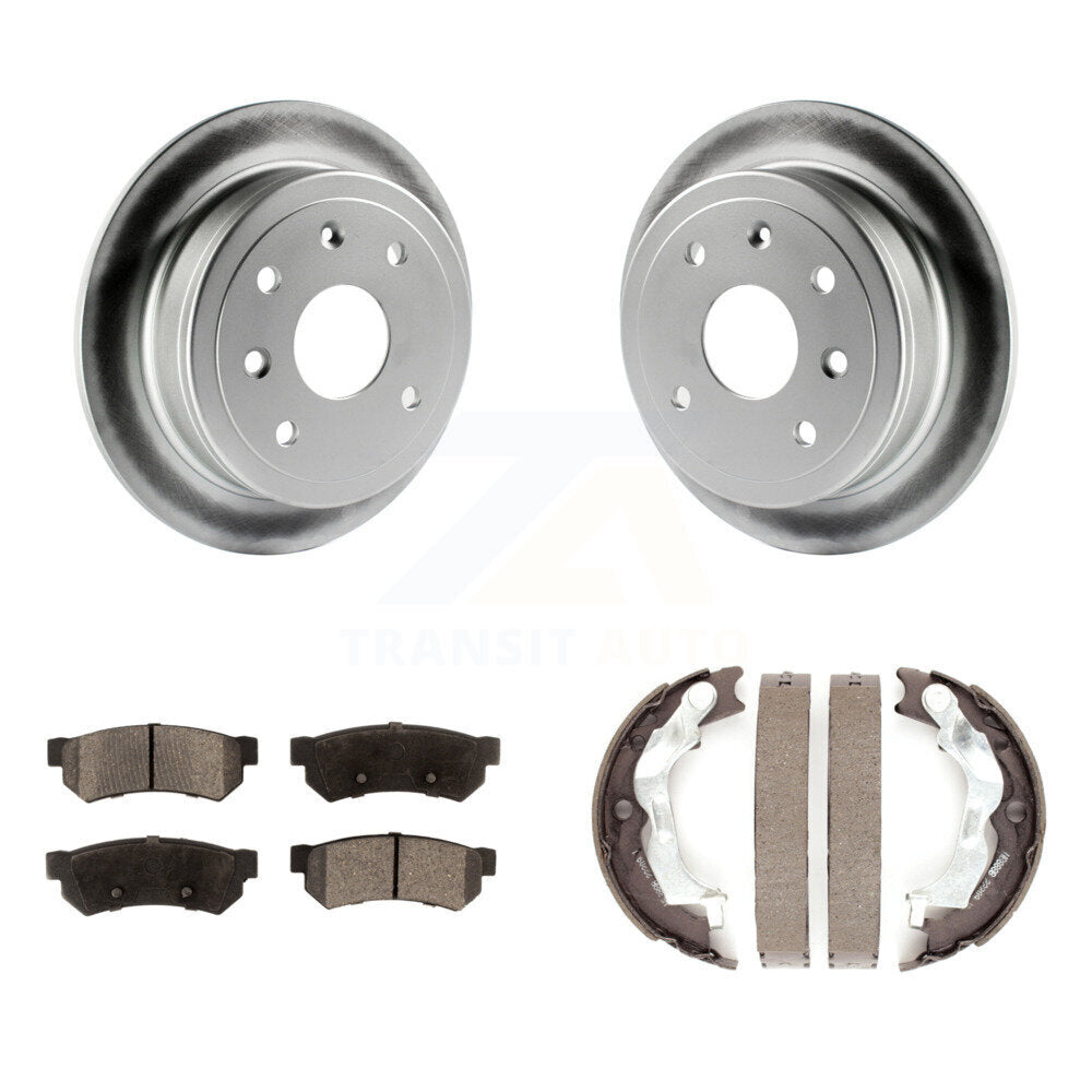 Rear Disc Coated Rotors Semi-Metallic Pads And Parking Shoes Kit For Suzuki Forenza Reno KGF-103488