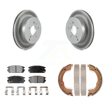 Rear Disc Coated Rotors Semi-Metallic Pads Parking Shoes Kit For Chevrolet Equinox Saturn KGF-103655