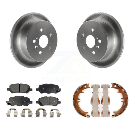 Rear Disc Coated Rotors Semi-Metallic Pads & Parking Shoes Kit For 2009-2016 Toyota Venza KGF-103663