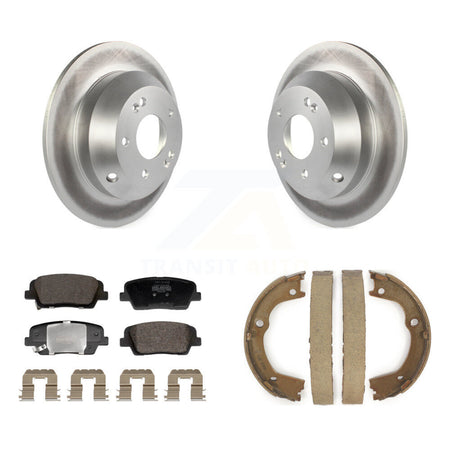 Rear Disc Coated Rotors Semi-Metallic Pads And Parking Shoes Kit For Hyundai Santa Fe Kia KGF-103672