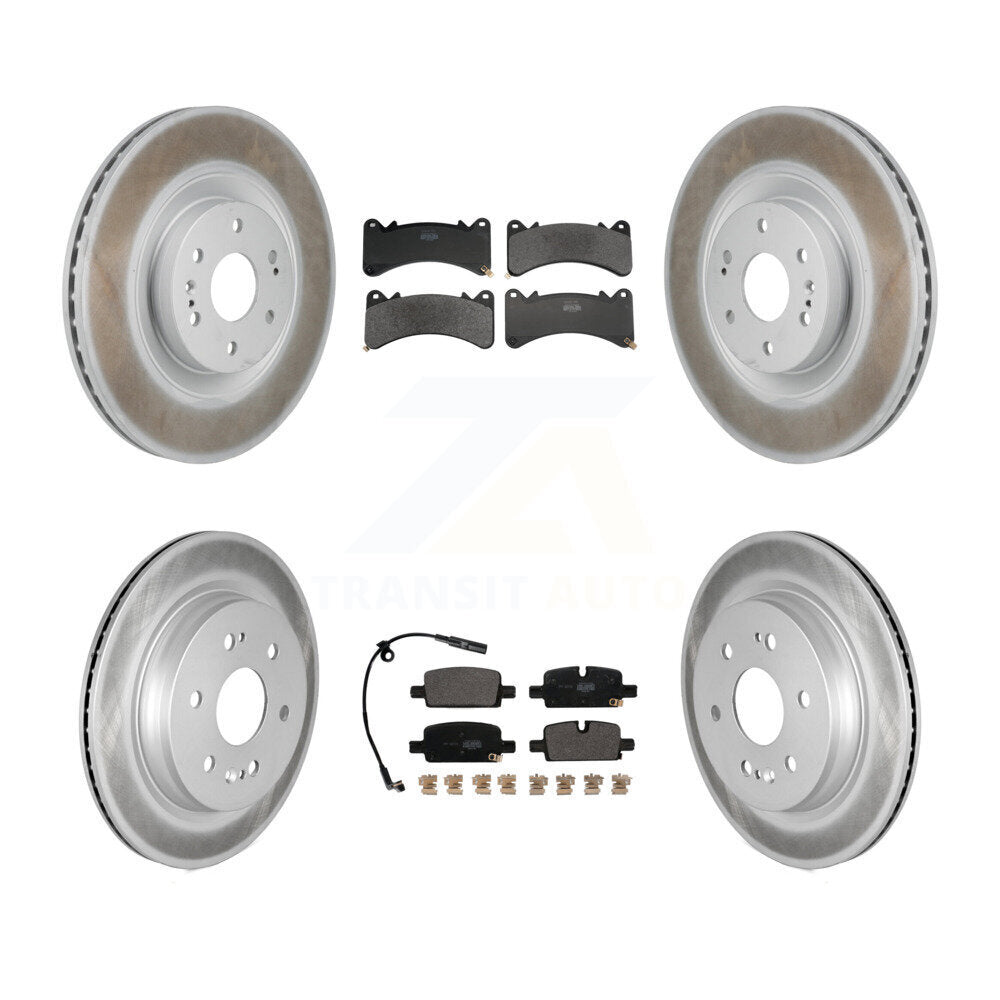 Front Rear Coat Brake Rotor Semi-Metallic Pad Kit For GMC Sierra 1500 Chevrolet Silverado KGF-104033