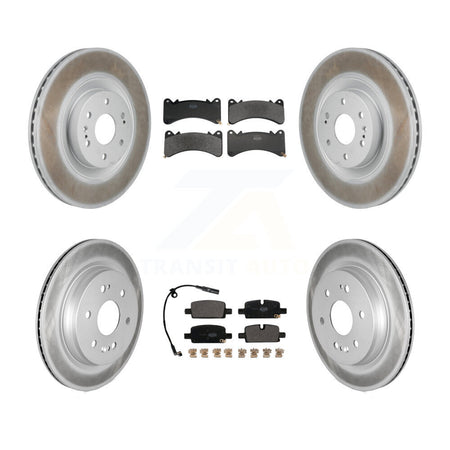 Front Rear Coat Brake Rotor Semi-Metallic Pad Kit For GMC Sierra 1500 Chevrolet Silverado KGF-104033