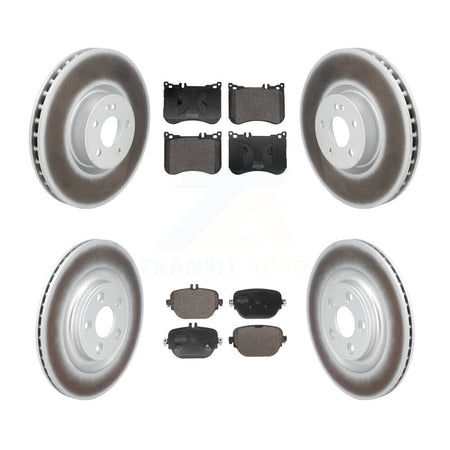 Front Rear Coated Disc Brake Rotors And Semi-Metallic Pads Kit For Mercedes-Benz E53 AMG KGF-104038