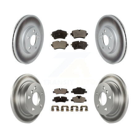 Front Rear Coat Brake Rotors Semi-Metallic Pad Kit For 2022 Mini Cooper S with GAS engine KGF-104048