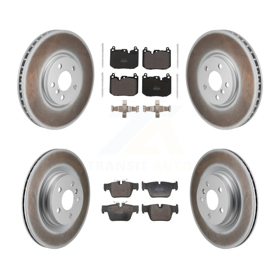 Front Rear Coated Disc Brake Rotors And Semi-Metallic Pads Kit For Mini Cooper Countryman KGF-104049