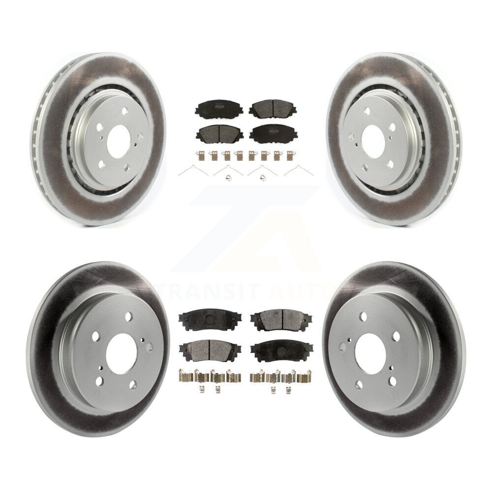 Front Rear Coat Brake Rotors Semi-Metallic Pad Kit For 2020 Toyota Camry With TRD Package KGF-104050