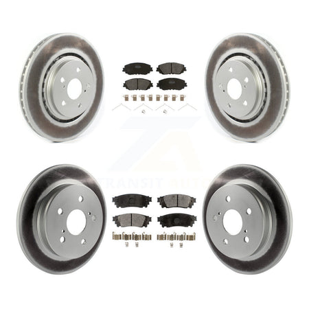 Front Rear Coat Brake Rotors Semi-Metallic Pad Kit For 2020 Toyota Camry With TRD Package KGF-104050