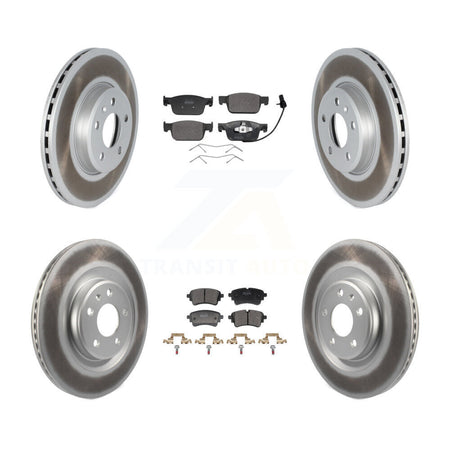 Front Rear Coated Disc Brake Rotors And Semi-Metallic Pads Kit For Audi A5 Quattro KGF-104052