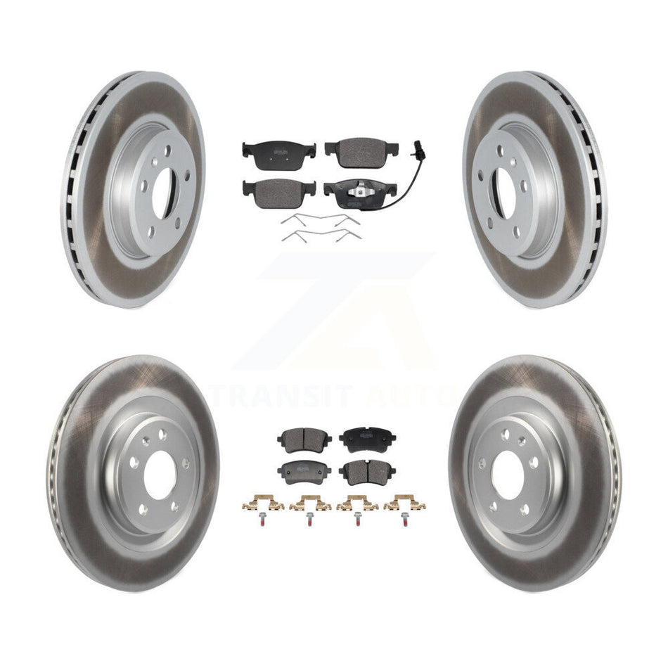 Front Rear Coated Disc Brake Rotors And Semi-Metallic Pads Kit For Audi A5 Quattro KGF-104052