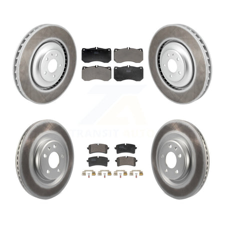 Front Rear Coated Disc Brake Rotors And Semi-Metallic Pads Kit For Audi A7 Quattro KGF-104055
