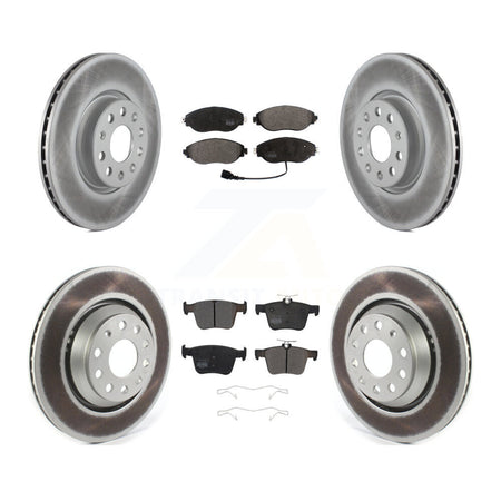 Front Rear Coated Brake Rotor Semi-Metallic Pad Kit For Volkswagen Arteon Audi A3 Quattro KGF-104062