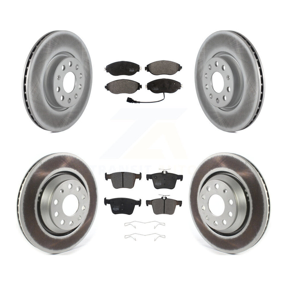 Front Rear Coated Brake Rotor Semi-Metallic Pad Kit For Volkswagen Arteon Audi A3 Quattro KGF-104062