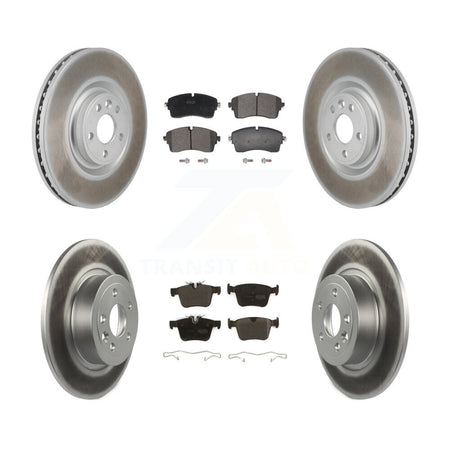 Front Rear Coated Disc Brake Rotors And Semi-Metallic Pad Kit For Land Rover Range Evoque KGF-104076