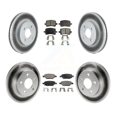 Front Rear Coated Brake Rotor Semi-Metallic Pad Kit For 07-08 Pontiac G5 Disc rear brakes KGF-104082