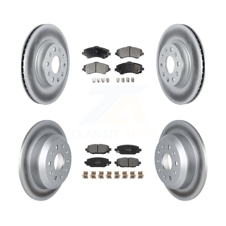 Front Rear Coat Disc Brake Rotors Semi-Metallic Pad Kit For 2018-2020 Jeep Wrangler Sport KGF-104084