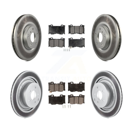Front Rear Coat Brake Rotor Semi-Metallic Pad Kit For INFINITI G37 AWD With Brembo Brakes KGF-104089