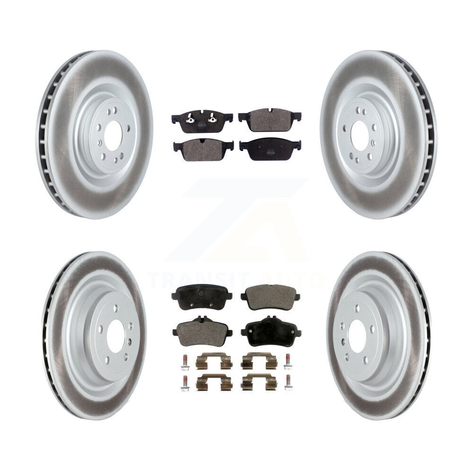 Front Rear Coated Brake Rotor & Semi-Metallic Pad Kit For Mercedes-Benz GL350 GL550 GL450 KGF-104091