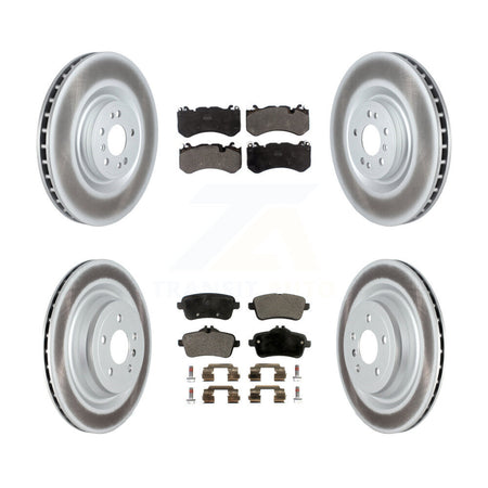 Front Rear Coated Disc Brake Rotors And Semi-Metallic Pads Kit For Mercedes-Benz ML63 AMG KGF-104103
