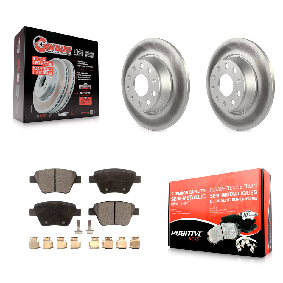 Rear Coated Disc Brake Rotor And Semi-Metallic Pad Kit For Audi A3 Quattro Volkswagen Eos KGF-104173